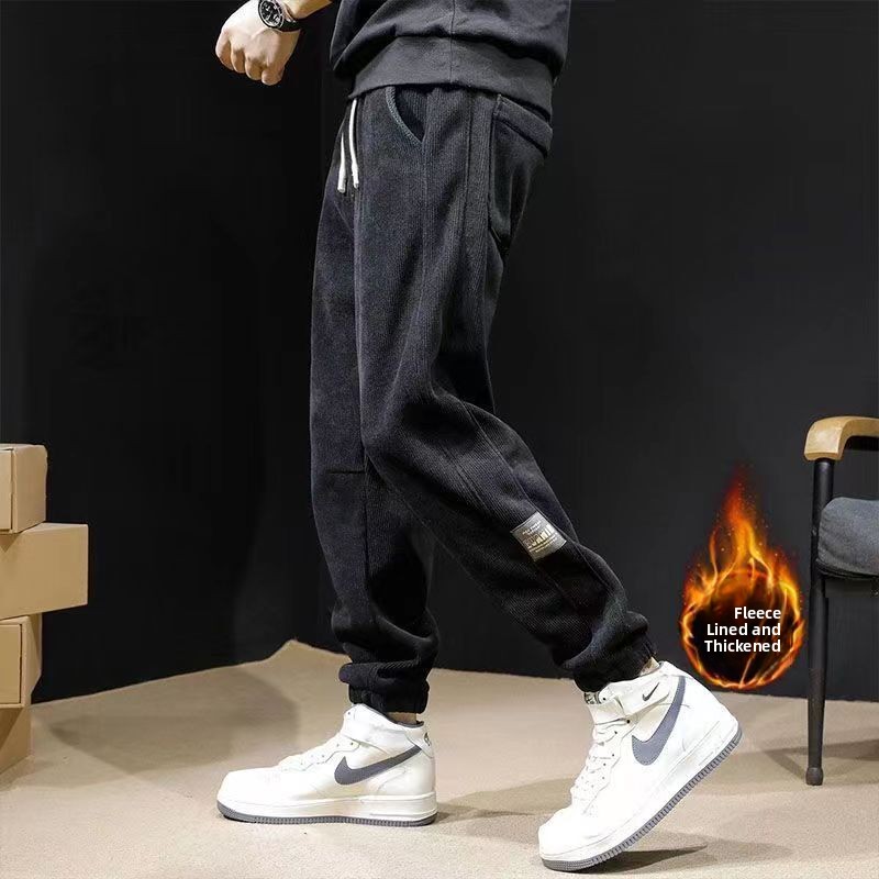 Thickened Fleece Men's Casual  - Corduroy Pant Warm review and price