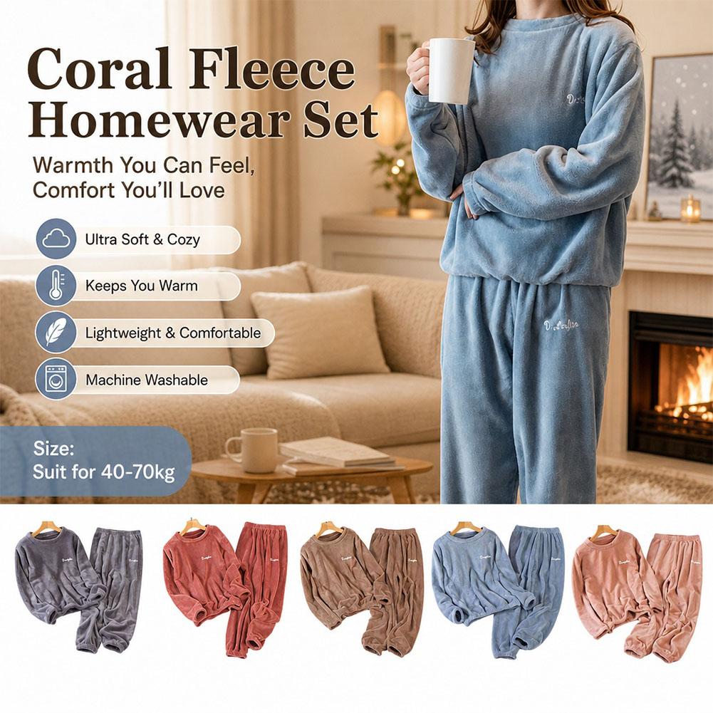Coral Fleece Homewear Set Paja - Corduroy Pant Warm review and price