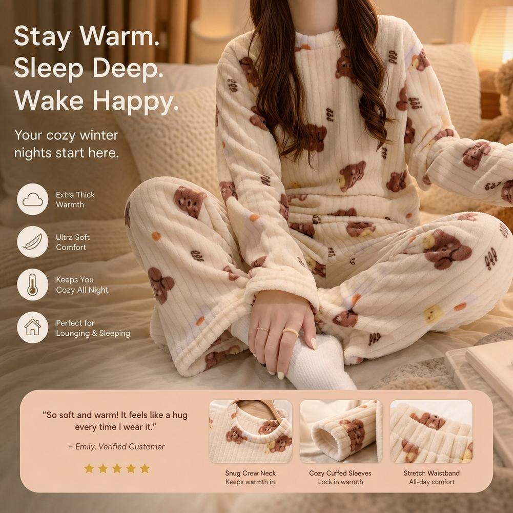 Pajamas Women Coral Fleece Bea - Corduroy Pant Warm review and price